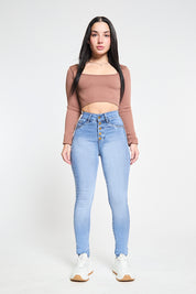 Jeans Tiro Alto Pitillo 1914