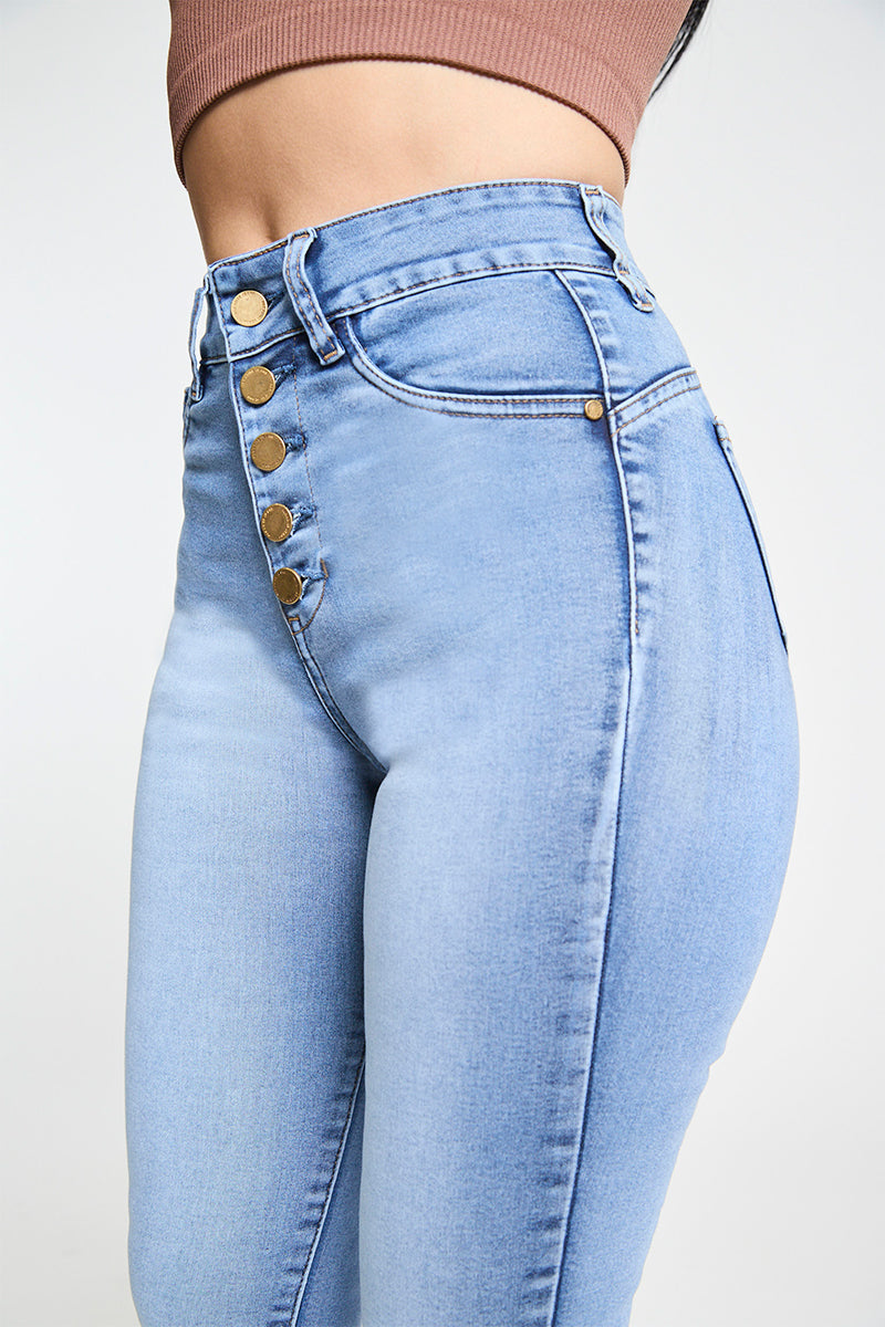 Jeans Tiro Alto Pitillo 1914