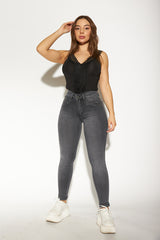Jeans Mujer Tiro Alto Pitillo 1328