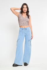 Cargo Pants Jeans Mujer 1882