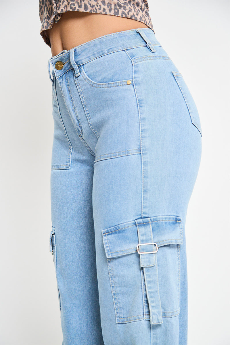 Cargo Pants Jeans Mujer 1882