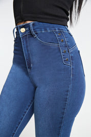Jeans Mujer Tiro Alto Pitillo 2045