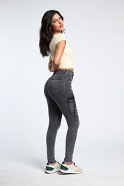 Jeans High Waist Cargo 2056