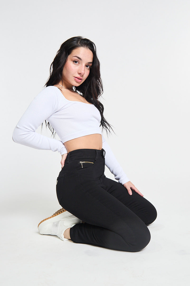 Jeans Tiro Alto Pitillo 2093