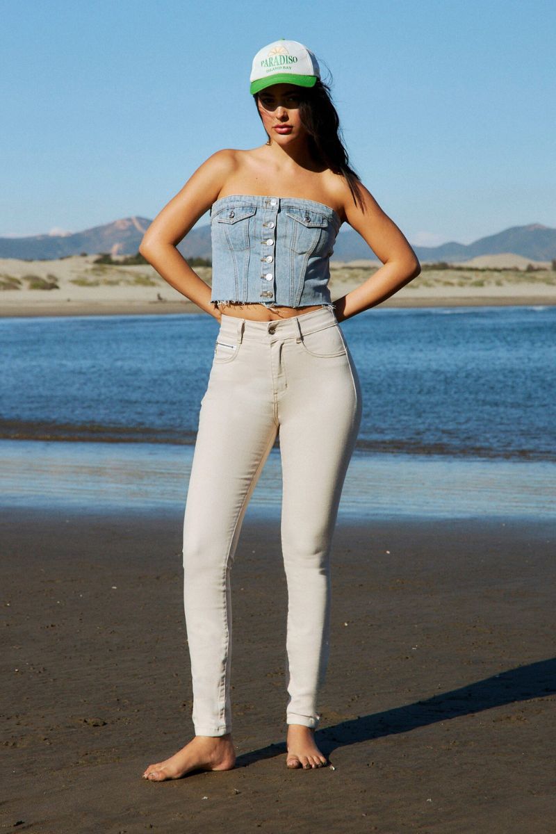 Jeans Tiro Alto Pitillo 2094