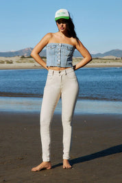 Jeans Tiro Alto Pitillo 2094