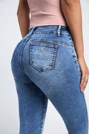 Jeans Tiro Alto Pitillo 2096