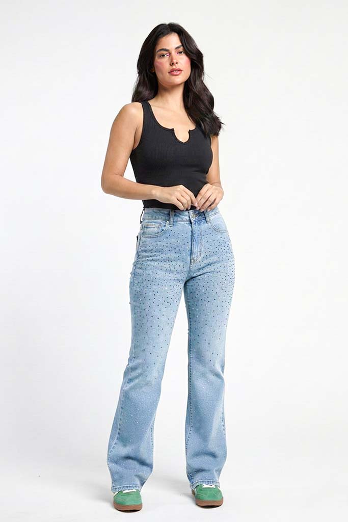 Jeans Pants Strass 2099