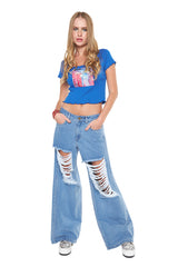 Wide Leg Jeans Mujer 1771