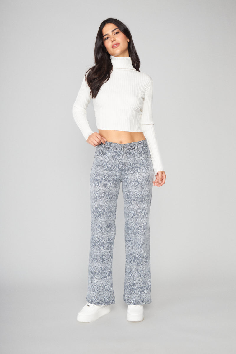 Jeans Mujer Pants Tiro Medio 1919