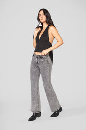 Jeans Mujer Pants Tiro Medio con Tachas 1913