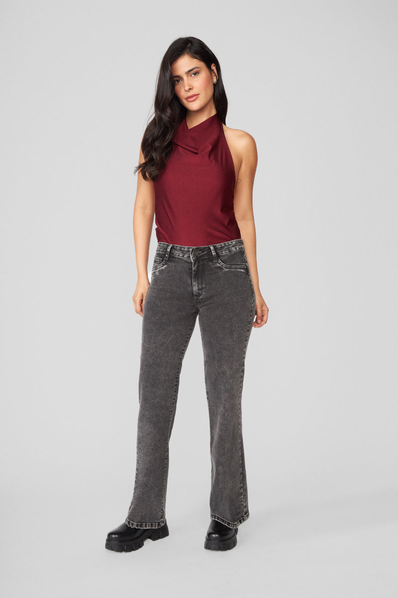 Jeans Mujer Pants Tiro Medio 1921