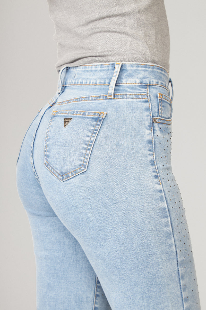 Jeans Mujer Pants Strass 2099
