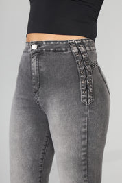 Jeans Mujer Flare Iconic Lace Up 2085