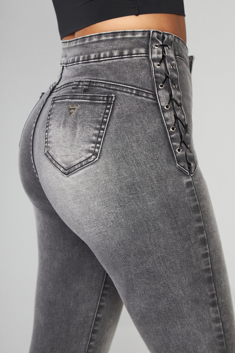Jeans Mujer Flare Iconic Lace Up 2085