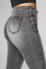 Jeans Mujer Flare Iconic Lace Up 2085