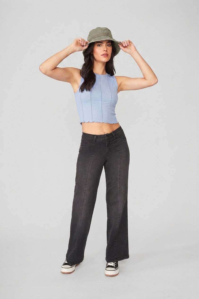 Jeans Mujer Pants Tiro Medio Riverside 2117
